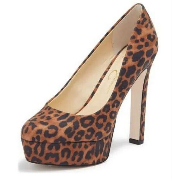 Jessica Simpson Nellah Leopard Platform 5.5” Heels Pumps NWOB 7.5 - Picture 1 of 12